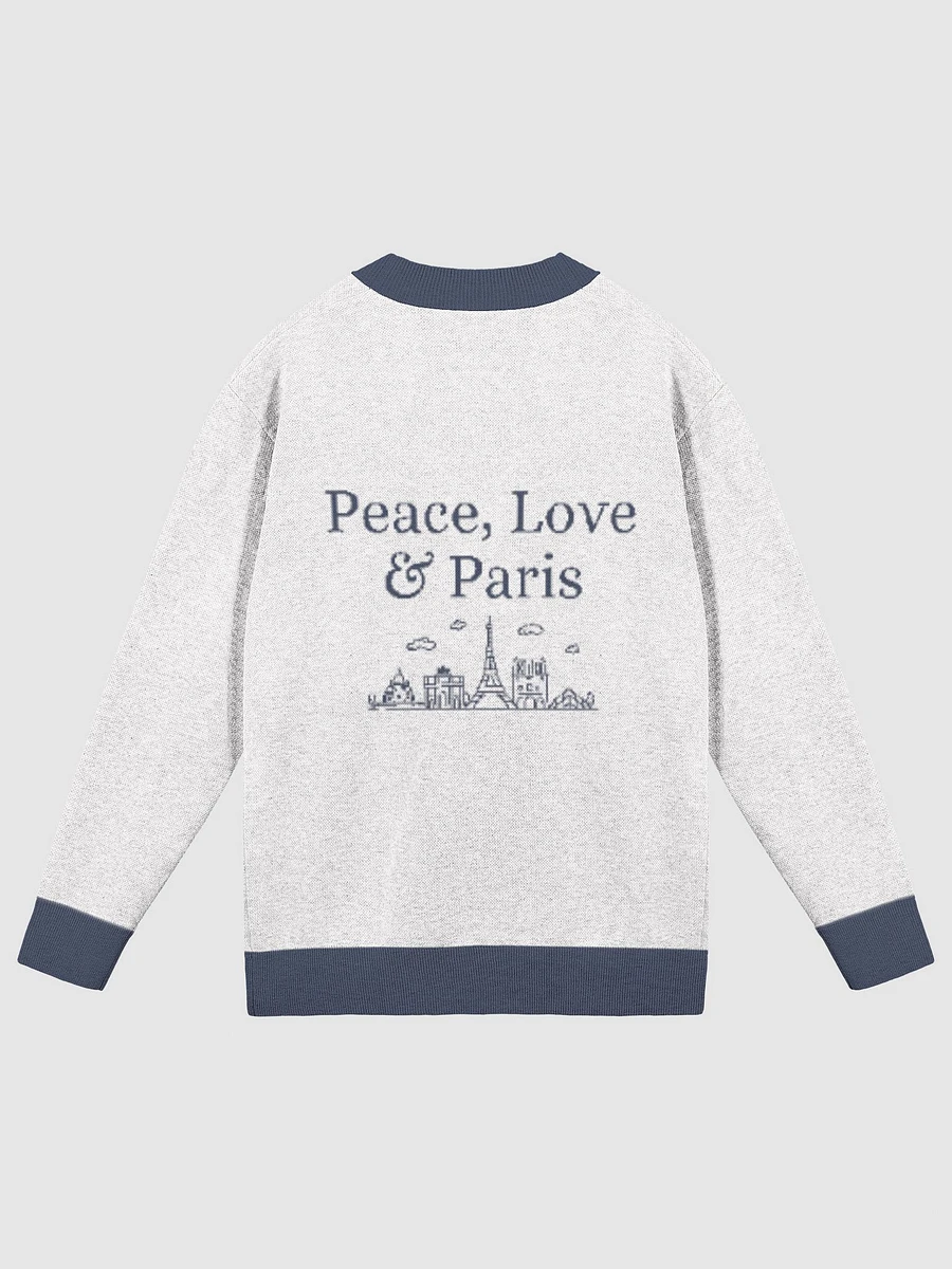 Peace, Love and Paris with Monuments Parisian Chic Knitted Cardigan product image (7)