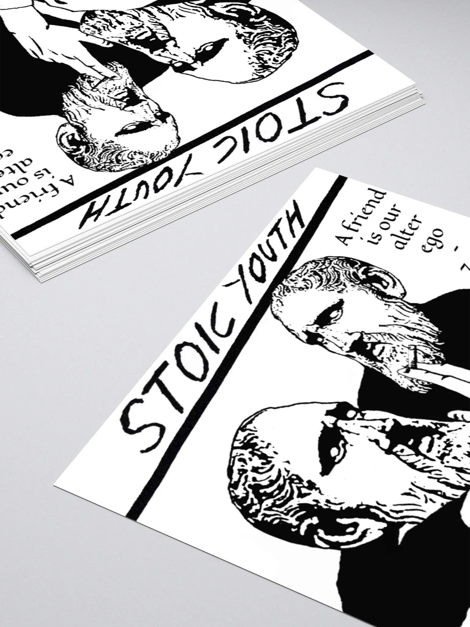 Stoic Youth Zeno of Citium quote Kiss Cut Stickers product image (4)