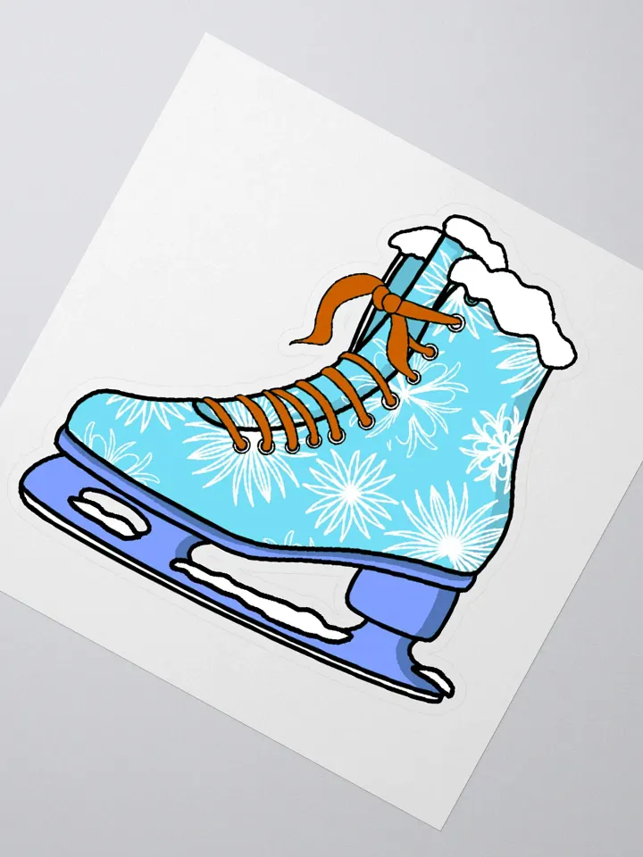 Blue Ice Skate Sticker product image (2)