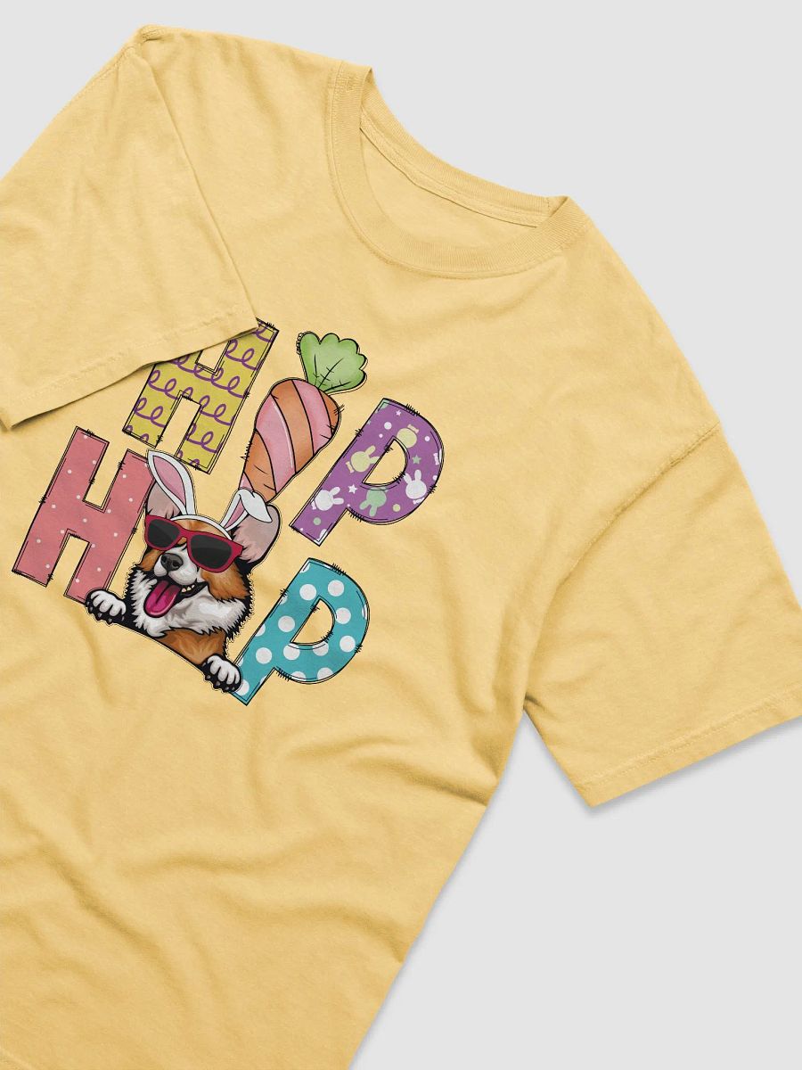 Hip Hop Easter Welsh Corgi T-Shirt | Cute Easter Day Corgi Wearing Bunny Ears and Sunglasses T-Shirt product image (3)