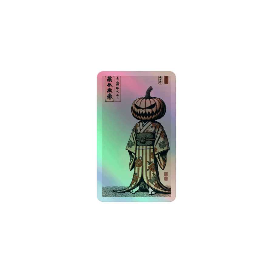 Ukiyo-e Jack O' Lantern Kimono Vinyl Sticker 🎃🖌️ product image (1)