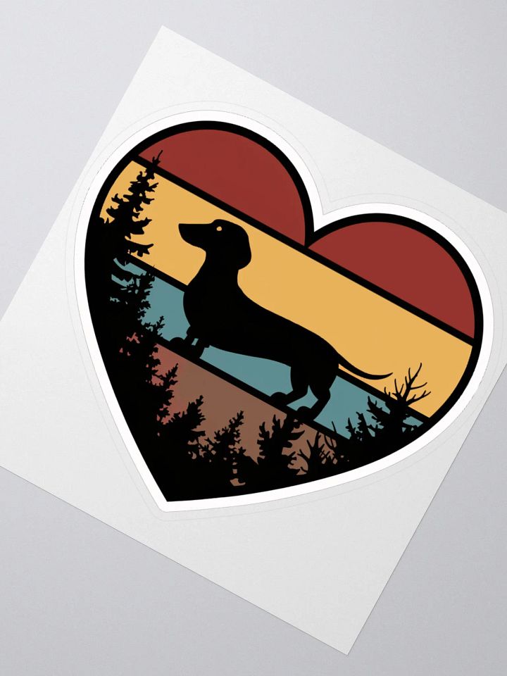 Heartfelt Dachshund Sunset Sticker product image (5)