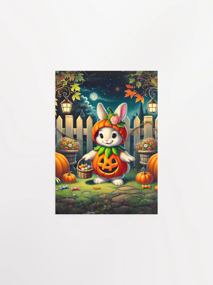 Bunny Rabbit Pumpkin Patch Premium Matte Poster product image (6)