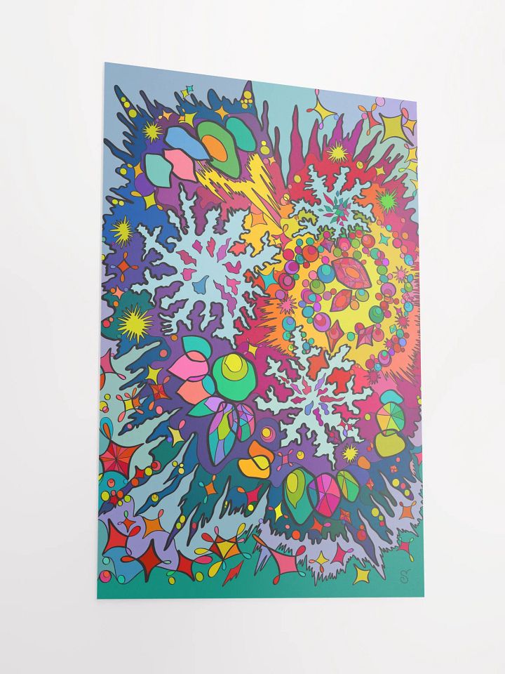 Vibrant Abstract Fusion Poster -Snowflakes product image (2)
