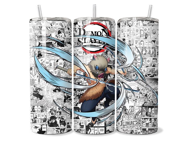 Demon Slayer - Inosuke's Beast Breathing Manga Tumbler - 20oz Stainless Steel product image (1)