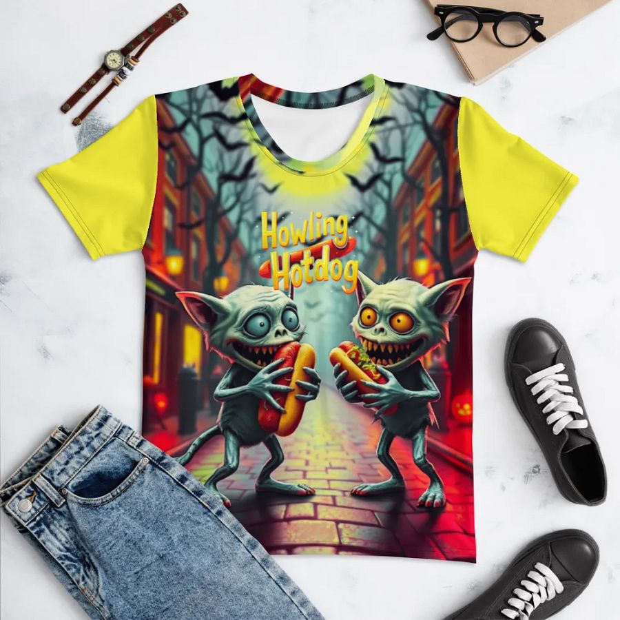 Howling Hotdog T Shirt product image (10)