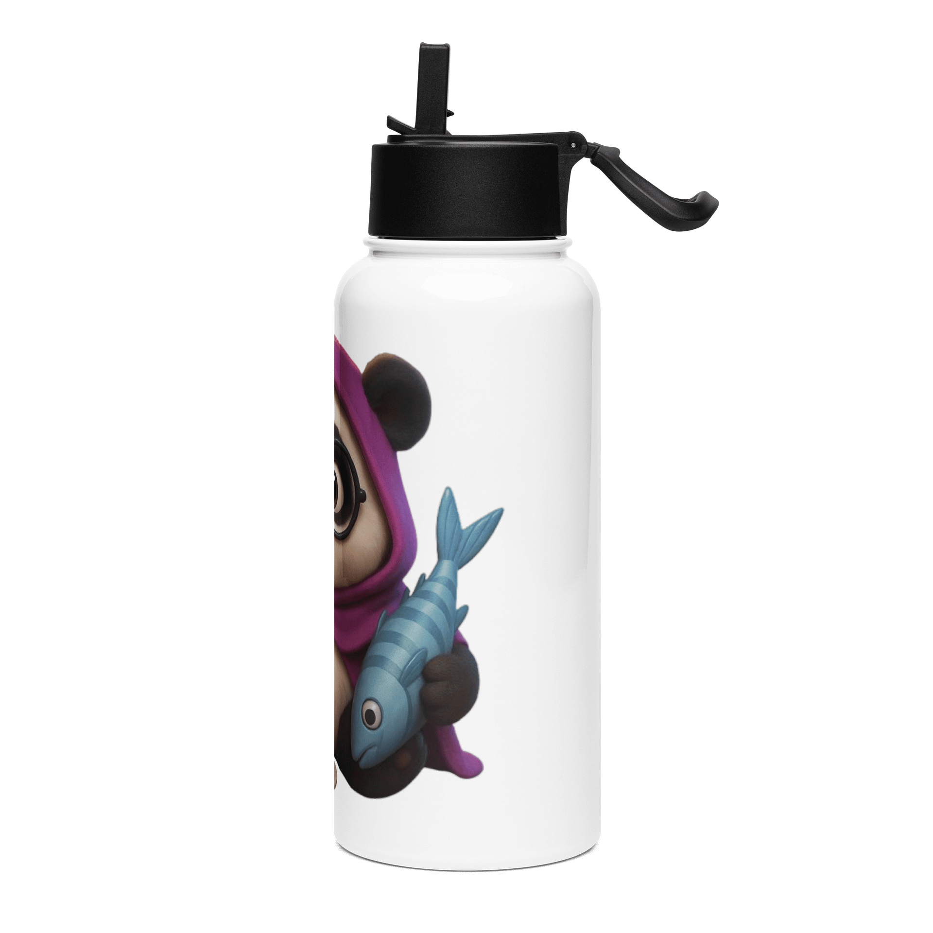 Yummy Panda - Stainless Steel Water Bottle with a Straw Lid product image (3)