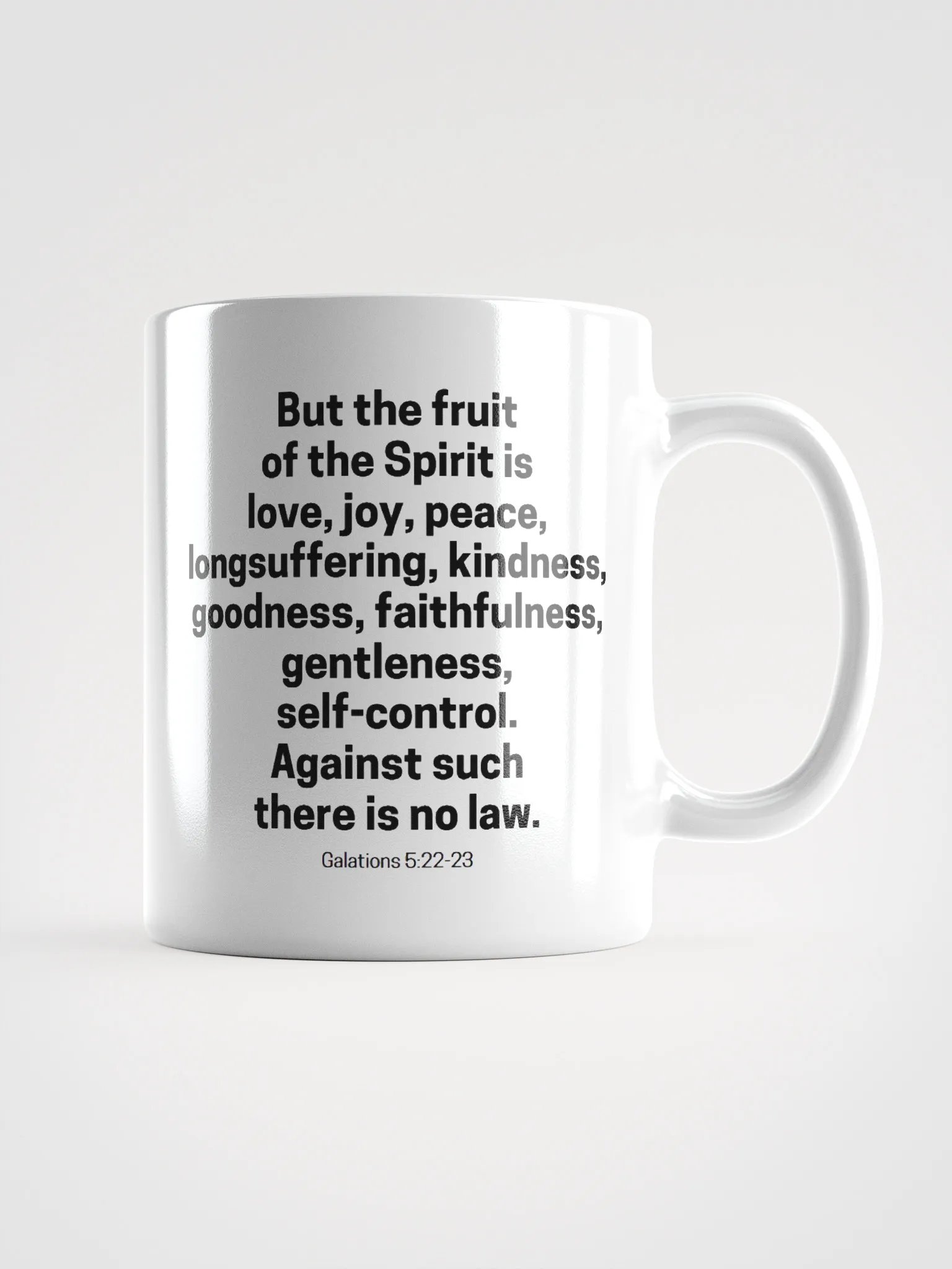 But The Fruit Of The Spirit Is Love Joy Peace Longsuffering Kindness Goodness Galatians 5:22-23 White Glossy Mug 11/15/20oz product image (2)