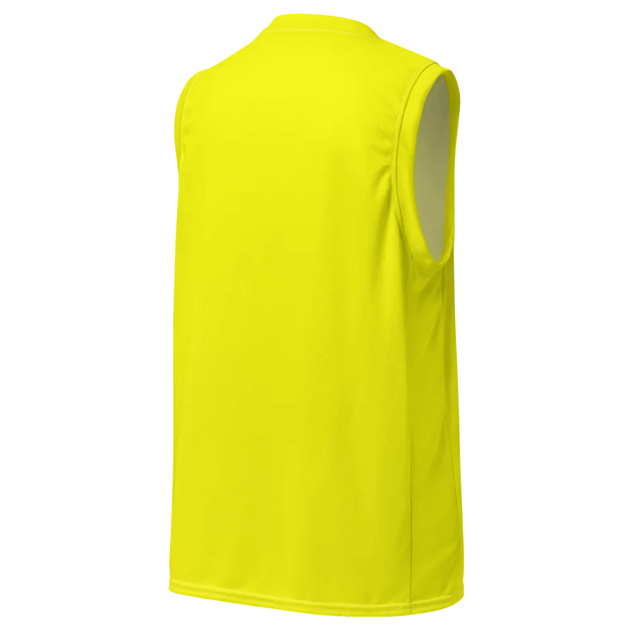 Plain Color Yellow Basketball Jersey product image (4)