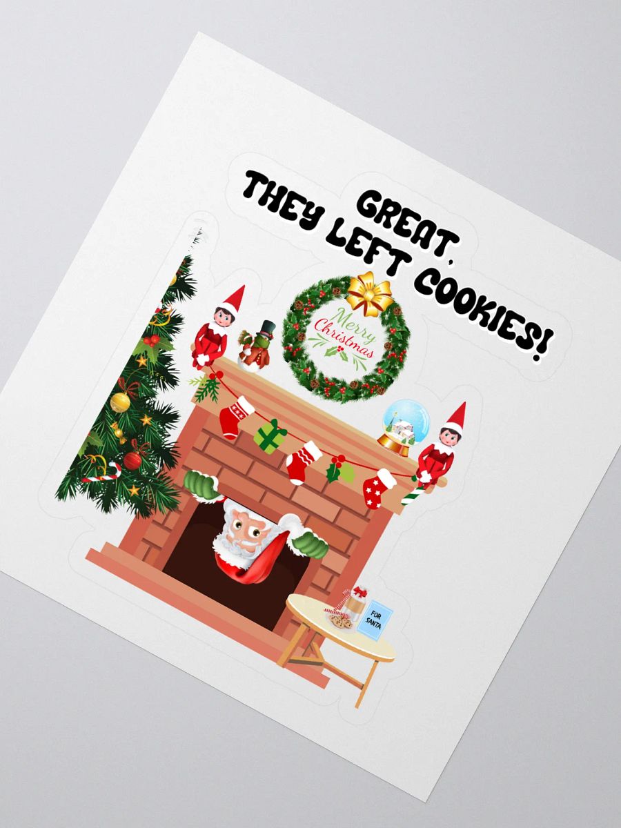 Great, They Left Cookies! Santa Claus Christmas Sticker product image (2)