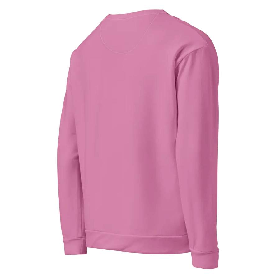 Plain Medium Carnation Pink True Summer Unisex Recycled Polyester Heavyweight Premium Sweatshirt by Treasure Pie product image (6)