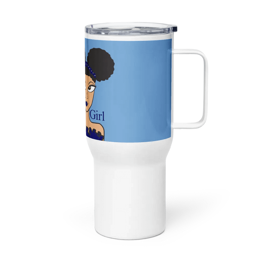 Beautiful Brown Girl Travel Mug - Cream product image (4)