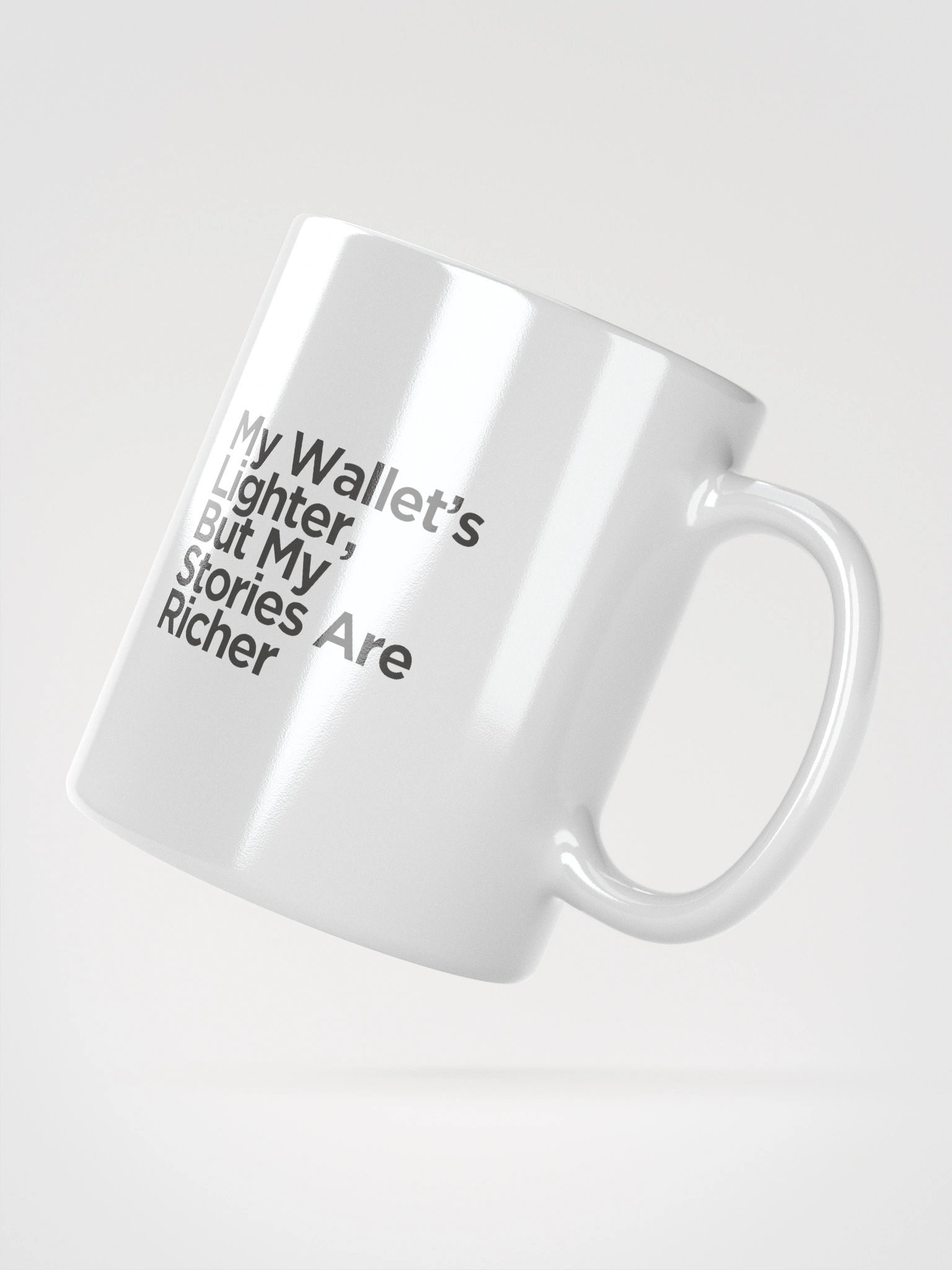 Rich Stories White Glossy Mug product image (3)