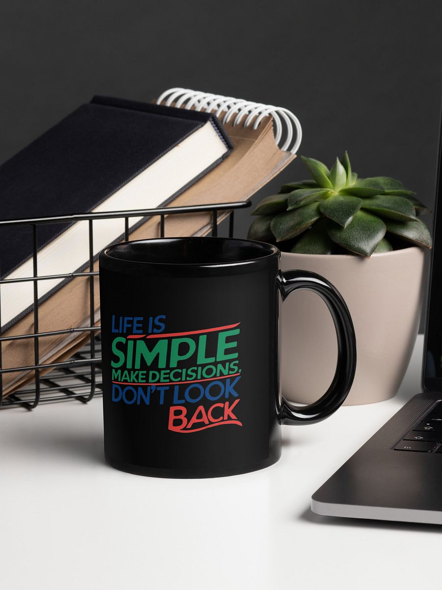 Life Is Simple Black Glossy Mug product image (3)