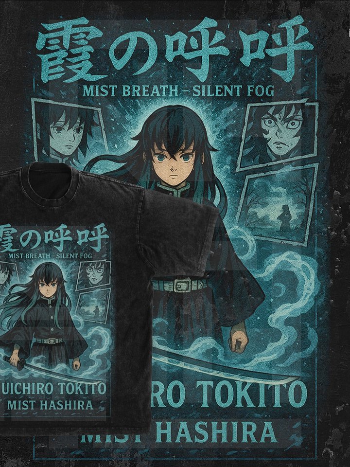 Demon slayer Muichiro Tokito mist hashira | Kimetsu no Yaiba t-shirt PNG design product image (1)