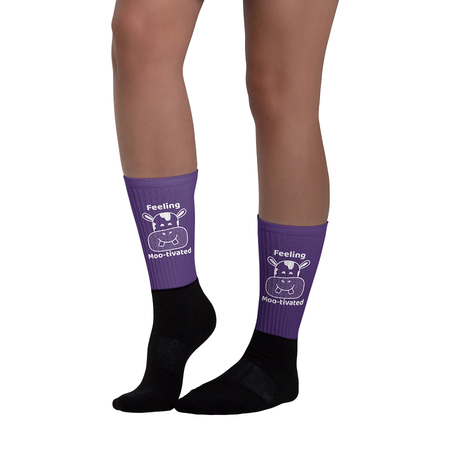 Feeling Mootivated Purple Cow Socks product image (4)