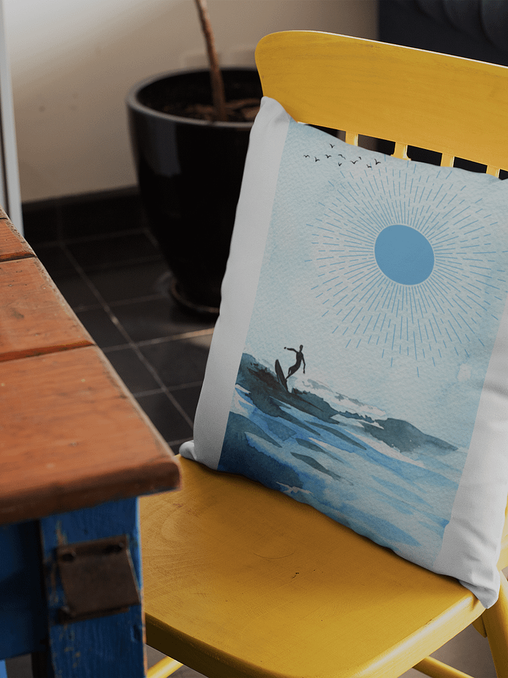 Tranquil Surfing Seascape Pillow product image (1)