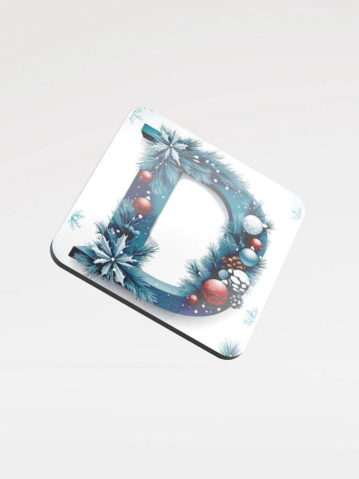 Christmas Monogram Letter D(5) Coaster product image (1)