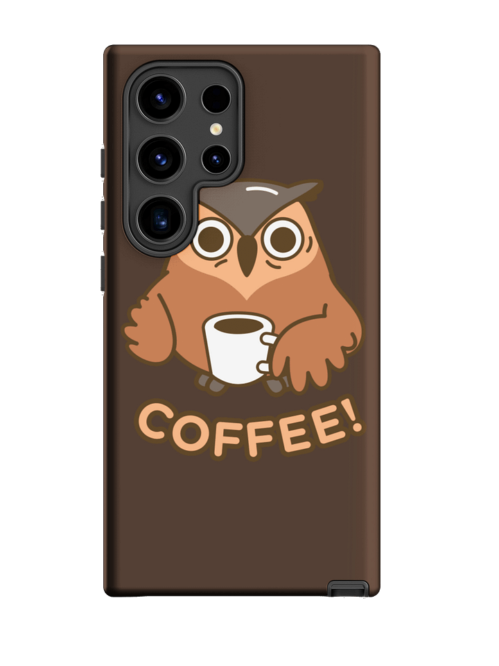 Funny Coffee Samsung Case I Cute Owl I Caffeine Lover Phone Cover I Wireless Charging Supported product image (1)