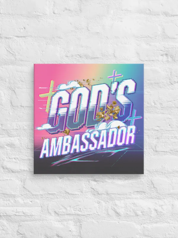 God's Ambassador Canvas Print Vapor-wave Style product image (1)