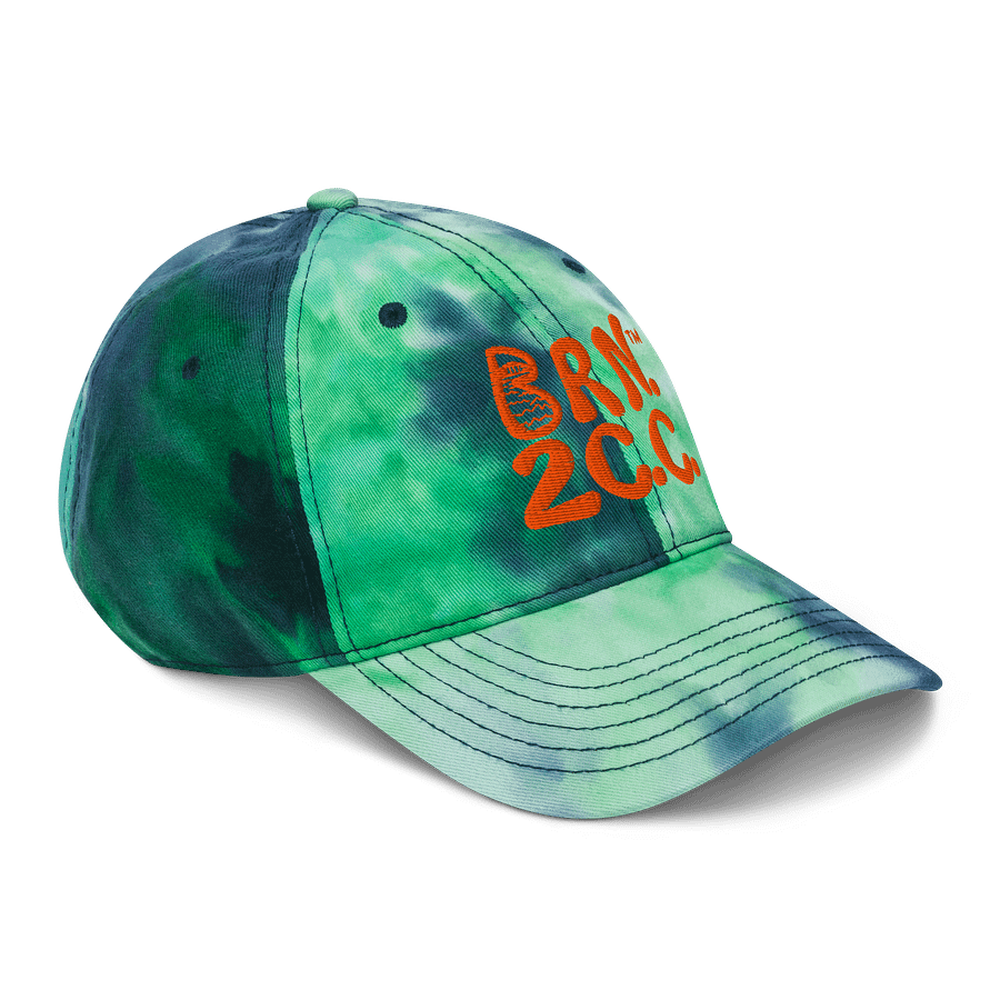 BRN.2C.C.™ | Tie-Dye Dad Hat | Coastal Cap with Groovy Vibes | Adjustable Unisex Cotton Cap | Orange 3D Puff Embroidered Logo product image (6)