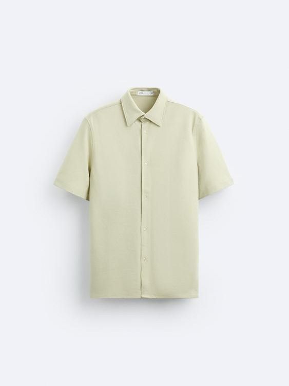 TEXTURED VISCOSE BLEND SHIRT product image (1)