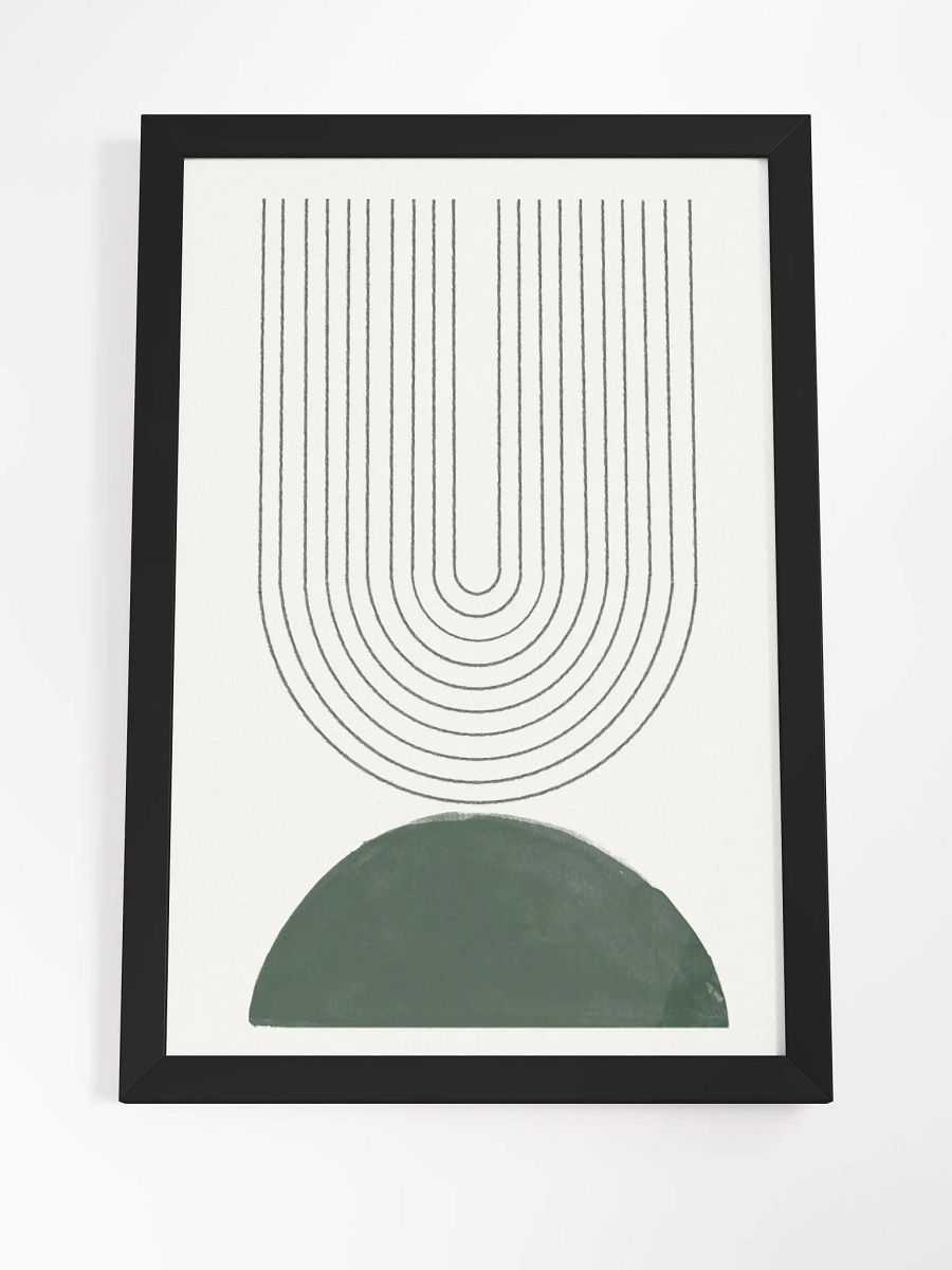 Curved Lines Matte Poster | Modern Abstract Wall Art product image (5)