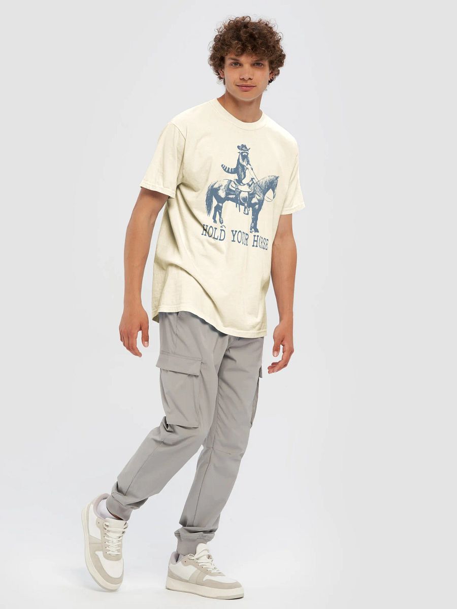 Cowboy Raccoon Hold Your Horses Tee product image (49)