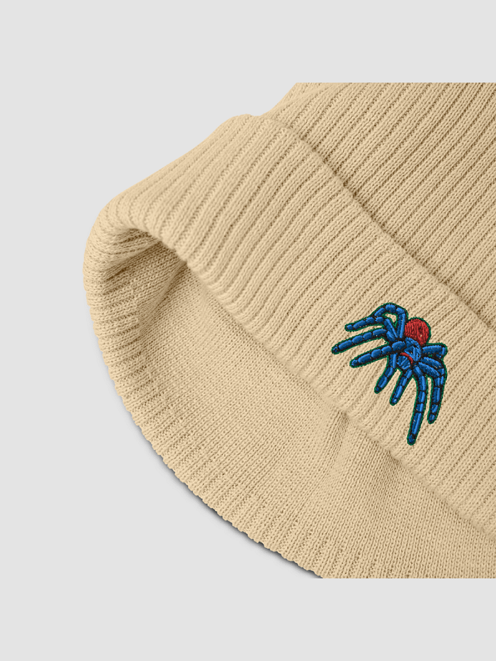 Green Bottle Blue Tarantula Organic Ribbed Beanie product image (2)