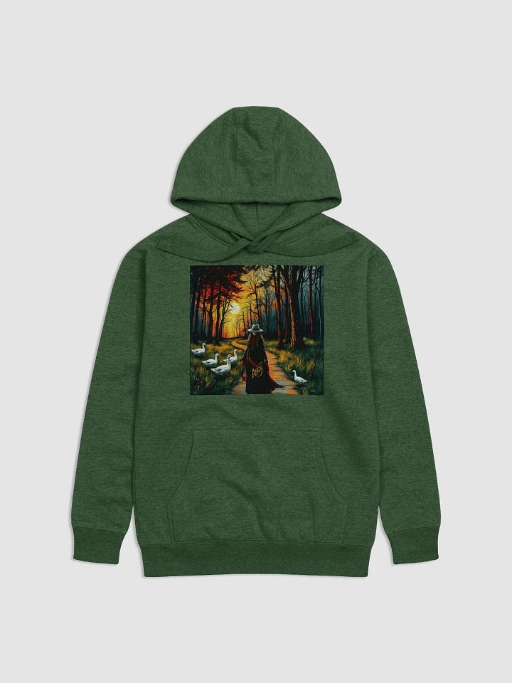 Elegant Goose Lady in the forest Cozy Cotton Haven Hoodie product image (1)