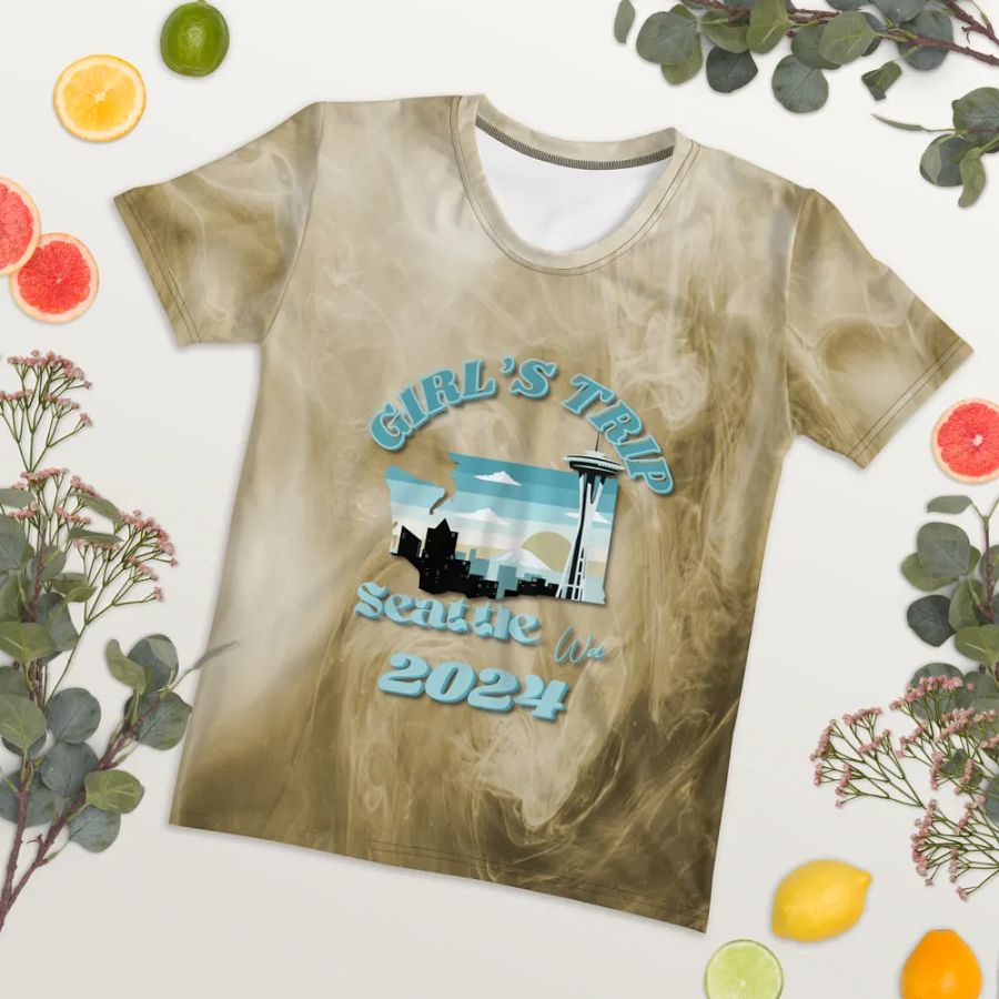 Girls Trip Seattle Wa 2024 All Over Print T-shirt product image (7)