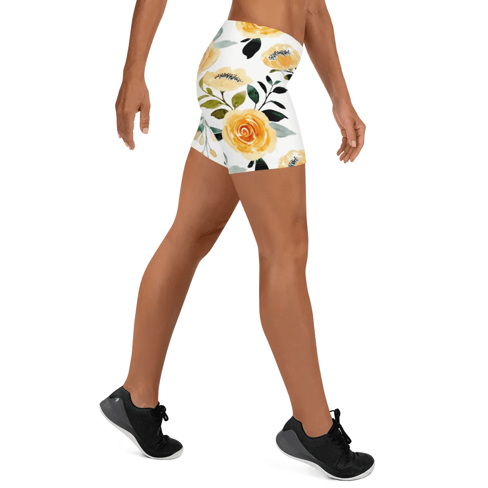 Yellow Roses Floral Shorts product image (10)