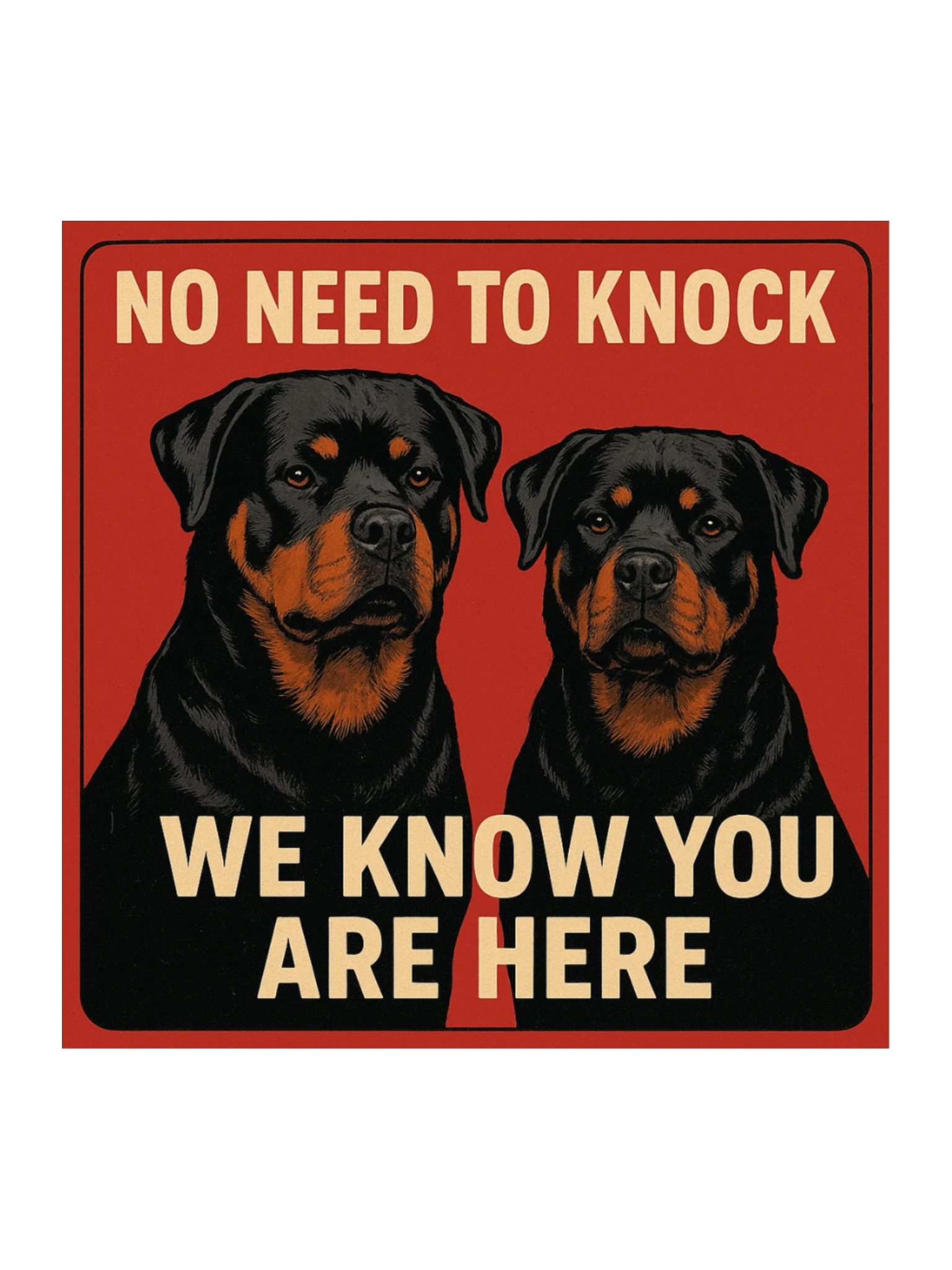 We Know You Are Here - Rottweiler Sticker product image (1)