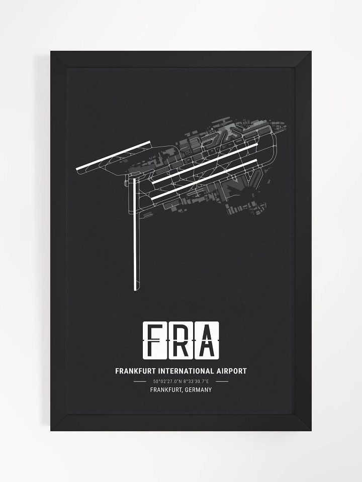 Framed Airport FRA Premium Map On Matt Paper product image (1)