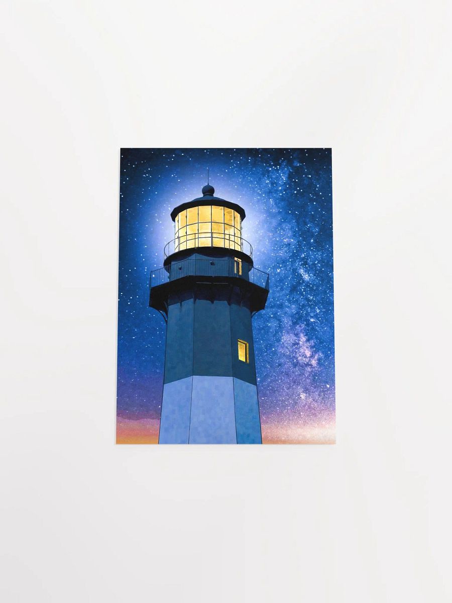 Tybee Island Lighthouse – Starry Night Matte Poster product image (36)