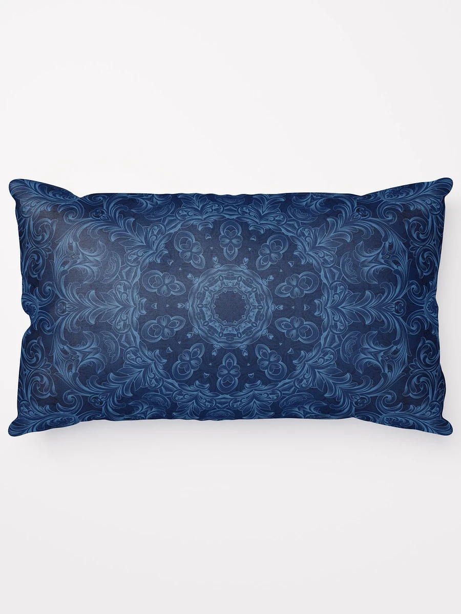 Blue Dark Flourish Throw Pillow product image (14)