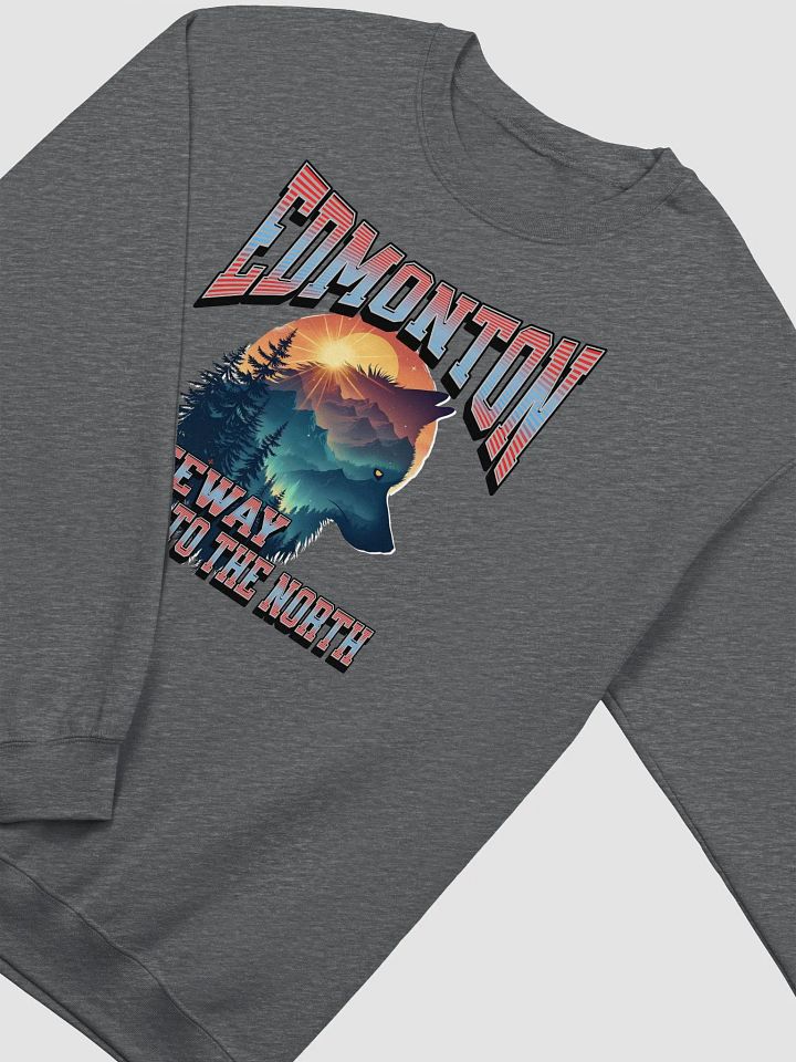 Edmonton Gateway To The North Wolf Air-Spun Classic Crewneck product image (4)