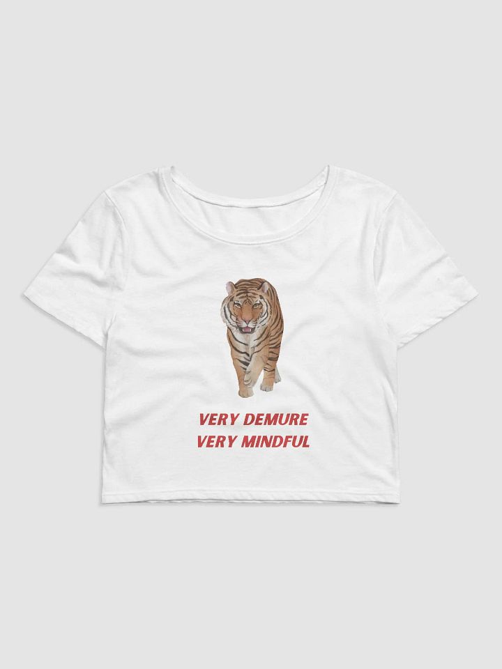 very demure very mindful like a Tiger crop tee product image (2)