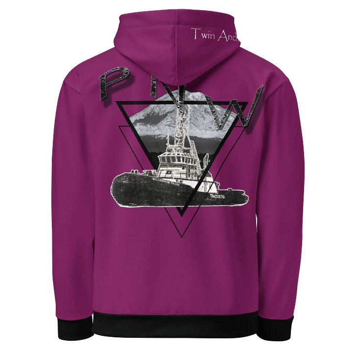 Eggplant Red Triangle-Mt Raine- PNW Millennium Tug Hoodie product image (1)
