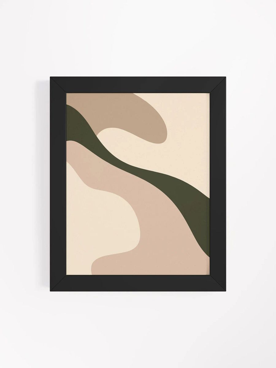Modern Abstract Framed Wall Art - Earthy Tones Minimalist Canvas Design product image (130)