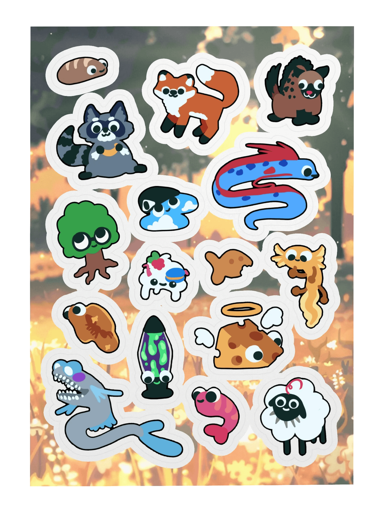 Lurking Creatures of the Shroomstate Stickers product image (3)