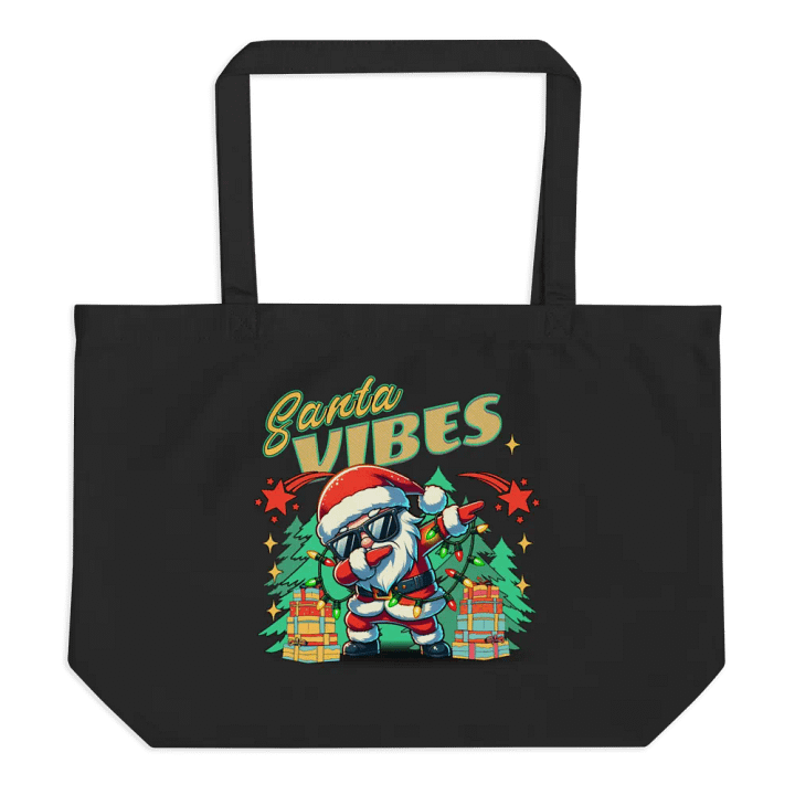 Santa Vibes Dabbing Organic Tote Bag product image (1)
