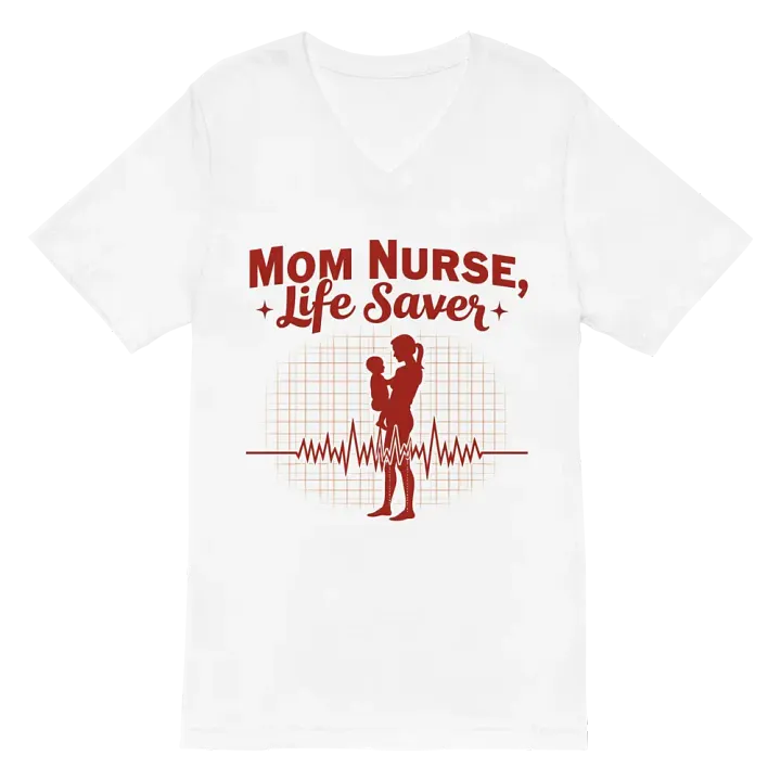 Life Saver Mom Nurse V-Neck Tee product image (6)