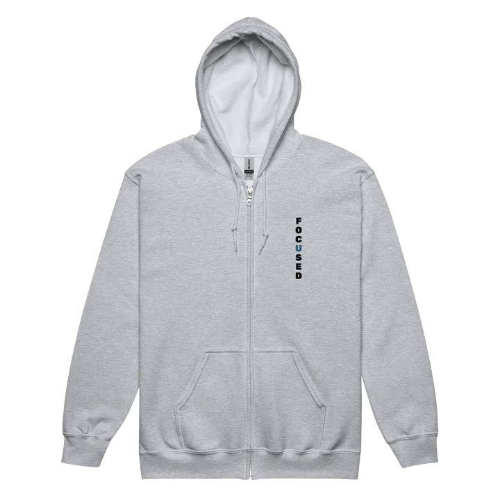 FOCUSED Zip Hoodie (Grey) product image (2)