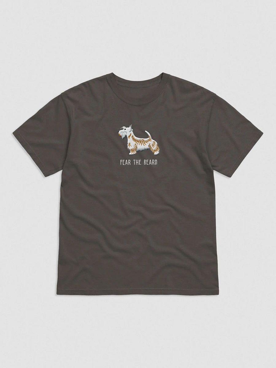 Fear the Beard T-Shirt(Embroidered) of a Scottish Terrier(White) product image (4)