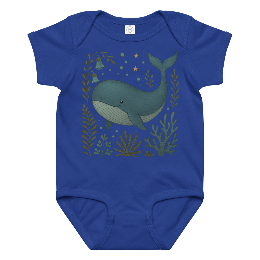 Whimsical Whale Baby Bodysuit product image (1)