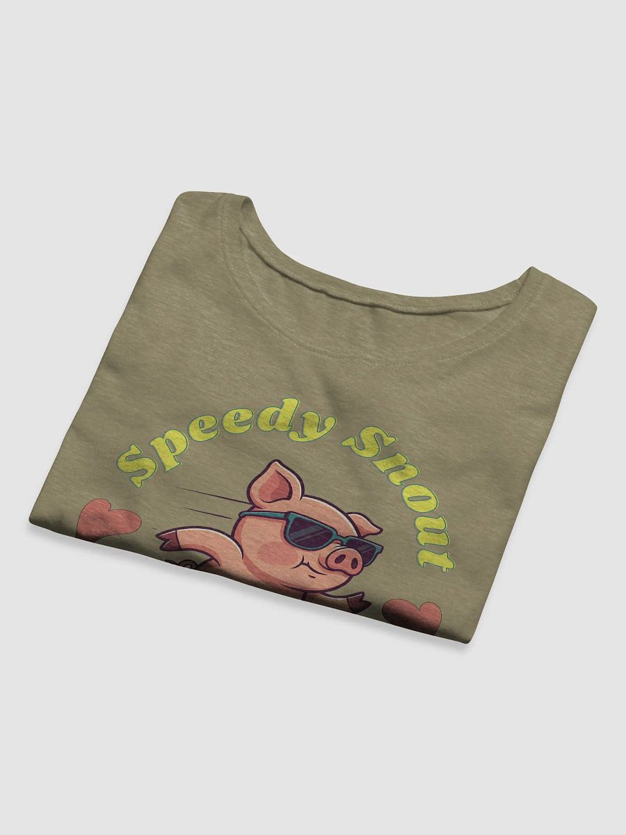 Speedy Shout Cartoon Pig Women's Crop Tee product image (20)