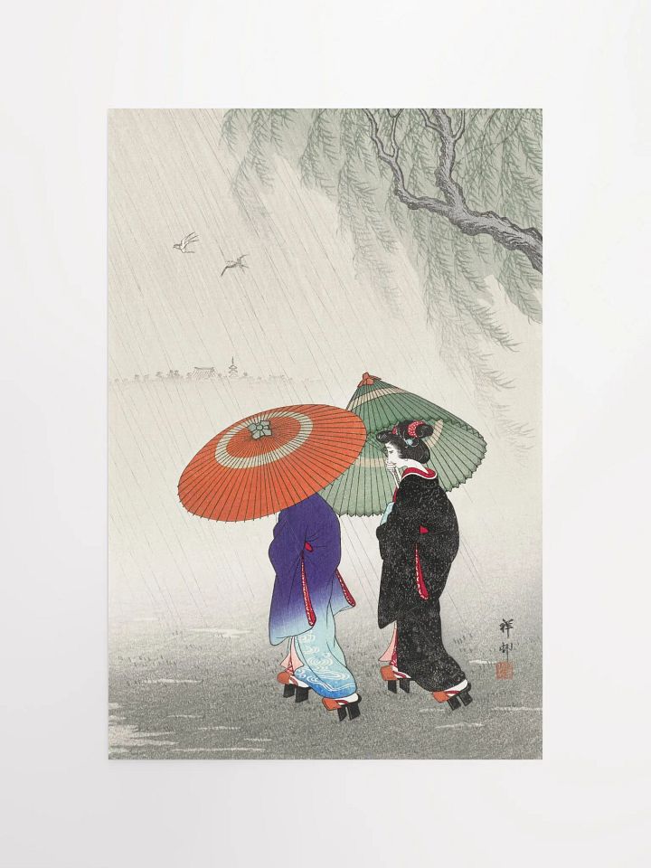 Two Women In The Rain - Ohara Koson product image (1)