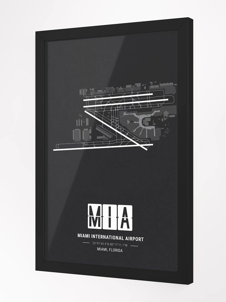 Framed Airport MIA Premium Map On Matt Paper product image (2)