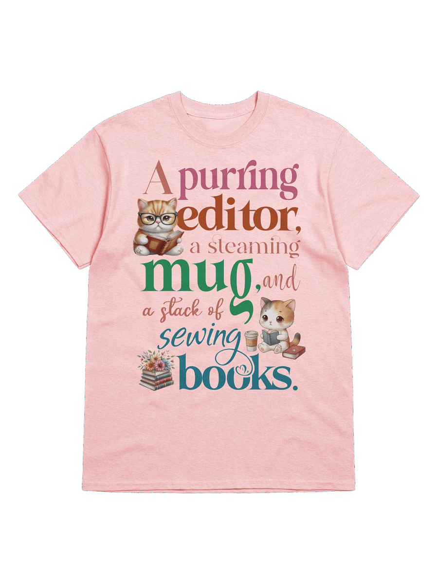 "A Purring Editor" Bookish Cats Graphic Tee product image (73)